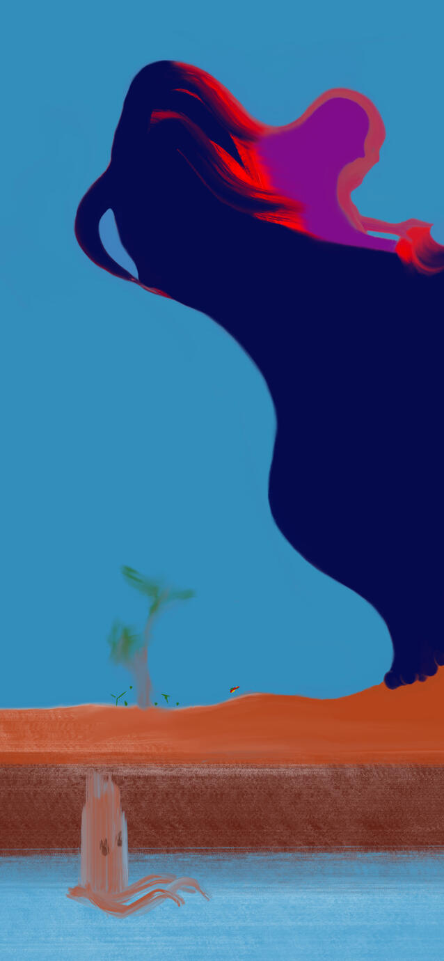 Sinking Twigs at the Oasis