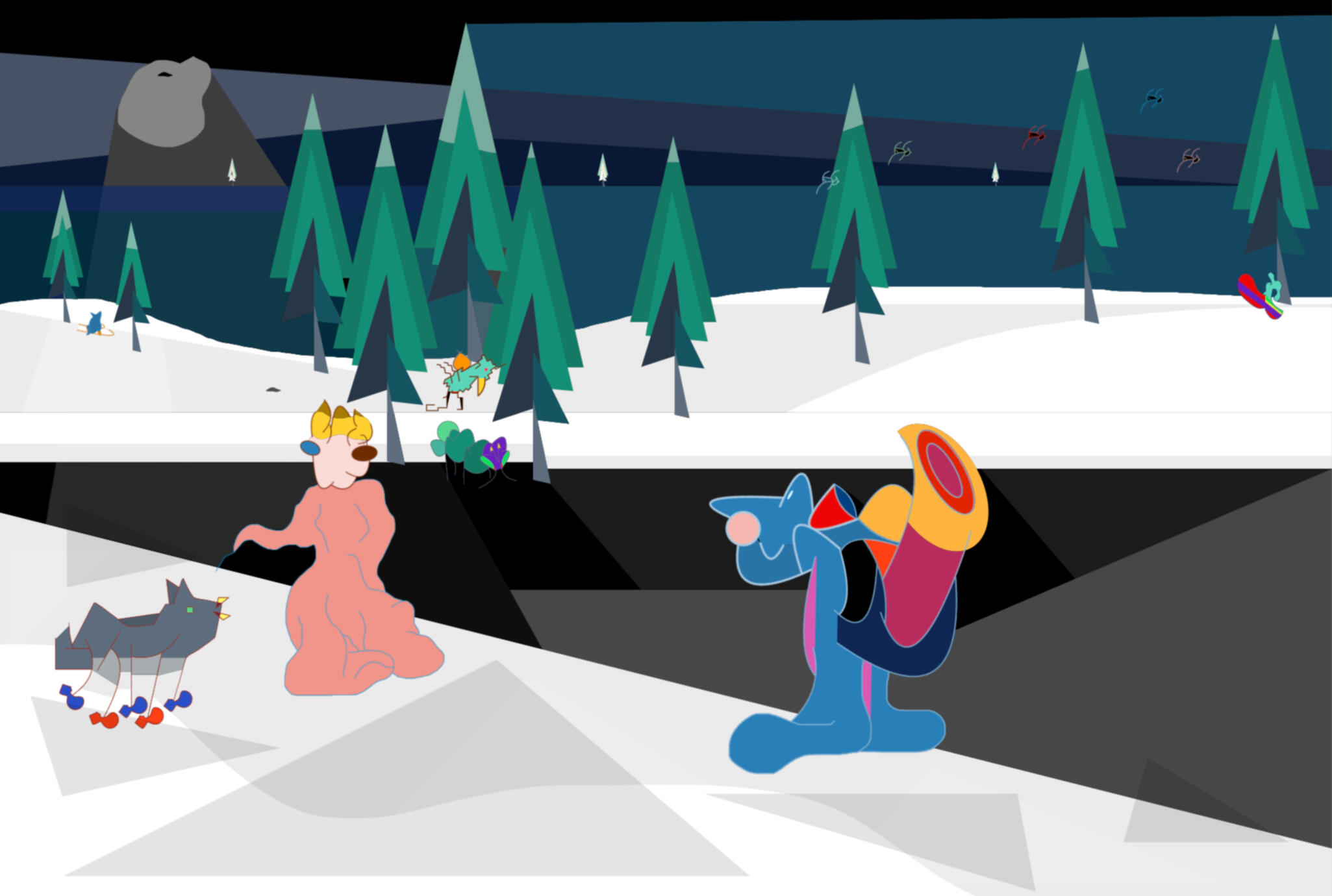 Black Ice a Seal Moon and the Man with no Shoes